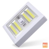 4 COB LED Night Light with Wall Switch - 6000K White
