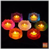 Lotus Diwali Glass Candle Holder - Buddhism Religious Activities ornaments Ghee Lamp Holder