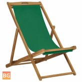 Beach Chair - Solid Teak Wood Green