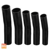 Black Silicone Hose - 15 Degree Elbow Bend - Air Water Coolant Joiner - Pipe Tube