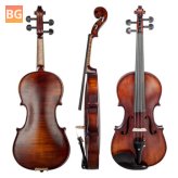 NAOMI Acoustic Violin 4/4 Solid Wood Violin Fiddle - Gloss Finish