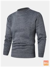 Round Neck Pullover Sweater for Men