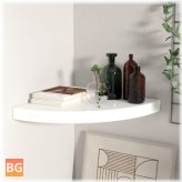 High Gloss White Floating Corner Shelf