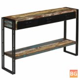 Wall Table with Wood Frame and Recycled Glass Top