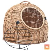 Cat Carrier (45x35x35 cm) - Natural Willow Wood