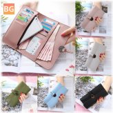 Women's Wallet with Large Capacity - PU Leather