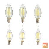 E14 6W LED Filament Light Glass House Bulb - 110V and 220V