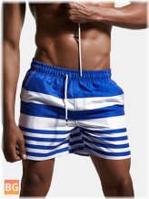 Beach Seaside Shorts - Mens Striped Printing