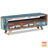 TV Cabinet with 2 Drawers Solid Wood