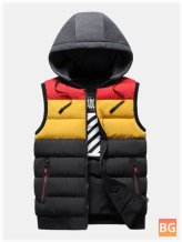 Double-sided Hooded Vest with Zipper for Men