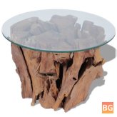 Teak Driftwood Coffee Table