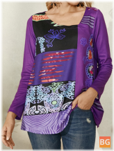 Abstract Print Blouse for Women