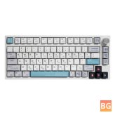 GAMAKAY TK75 - 75% Mechanical Keyboard with Gateron Switches, Hot Swappable, Triple Mode RGB, PBT Cherry Profile Keycaps, Type-C Wired/Bluetooth 2.4GHz, Gasket, 3000mAh Battery