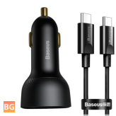 Baseus 100W Dual Port Car Charger with Fast Charging