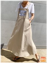 Maxi Dress with Pockets - Fish Print