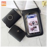 Mobile Phone Storage Bag with Crossbody Slot for Wallet