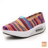 Sporty Flat Shoes Canvas For Women