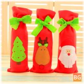 Wine Bottle Cover for Santa Claus - Red