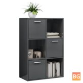 Storage Cabinet in Gloss Gray 23.6