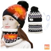 Warm Knitted Scarf Hat for Women