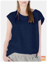 Women's Short Sleeve V-neck Casual T-shirt