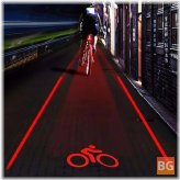 Laser Bike Light - Rear Bike Tail Light - Safety Light - Mountain Bike - Cycling - Waterproof - Adjustable - Cool - Quick - Release - 50 lm - 2 - AAA - Batteries - Red - Cycling / Bike / IPX 6