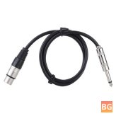 6.35mm Male to XLR Female Mic Cable Audio Stereo Mic Cable Speaker Amplifier Mixer Line