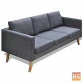 Wear-Resistant Sofa with a Wide Seating Surface and Thickly Filled Cushion