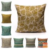 Geometric Linen Pillow Cover