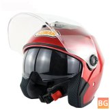 Dual Lens Riding Protective Breathable Helmet with Half Face Design
