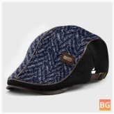 Banggood Hat - Men's Knit Leather Patchwork Color Casual Personality Hat