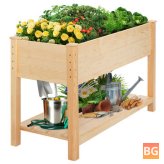 King So Raised Garden Bed 4FT Elevated Wooden Planter Boxes for Outdoor Use