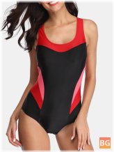 One Piece Swimsuit for Women - Contrast Colors