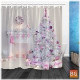 Christmas Tree Interior Exterior Shower Curtain Bathroom Sets