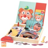 Wooden Children Puzzle Game Box Transportation Princess Dressup Educational Toys