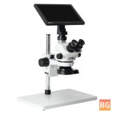 10" Trinocular HD Stereo Microscope with Integrated Camera for Phone Repair