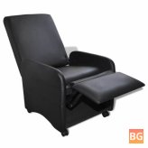 Armchair with Foot Rest and Back Rest - Artificial Leather
