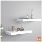 Floating Wall Shelves - White - 19.7