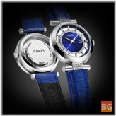 Women's Quartz Watch with Blue Rhinestones