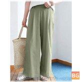 Pants with a widened waistband for a more comfortable fit