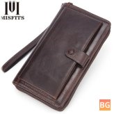 Soft Cowhide Wallet for Men - 28 Card Slot - Solid Phone Purse