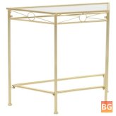 87x34x73 Cm Metal Gold Side Table