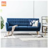 Sofia 172x70x82cm fabric blue three-seater sofa