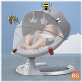 Baby bouncer, electric baby swing with music, usable from birth up to approx. 9 months, 0-18 kg load capacity, 3 speed controls and 0 time settings