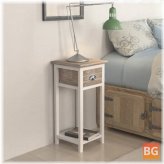Nightstand for Living Room - Brown and White