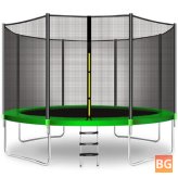 12FT Recreational Trampoline with Enclosure Net for Kids and Adults