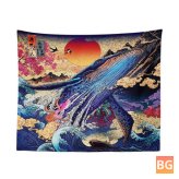 Japanese Ocean Wave 3D Wall Tapestry