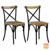 2 Pcs Cross Chairs for Home Use