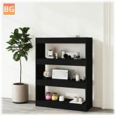 Book Cabinet/Room Divider, Black 31.5