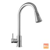 Kitchen Sink Faucet with Sprayer and Dual Spout - 360°